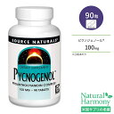 ソースナチュラルズ ピクノジェノール 100mg 90粒 タブレット Source Naturals Pycnogenol サプリメント フラボノイド ポリフェノール