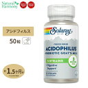 ソラレー アシドフィルス トリプルストレイン フォーミュラ ゴートミルク カプセル 50粒 Solaray Acidophilus 3 Strain Probiotic Prebiotic Goat 039 s Milk