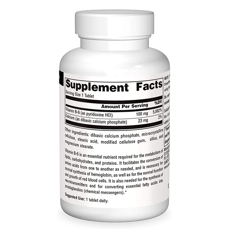 [健康&スキンケアにはコレ！！]ソースナチュラルズ ビタミンB-6 100mg 100粒 タブ...