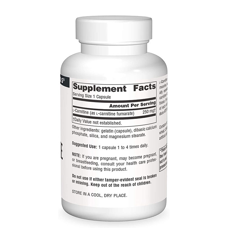 ソースナチュラルズ L-カルニチン 250mg 60粒 カプセル Source Naturals L-Carniti...
