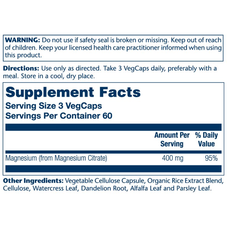 ソラレー クエン酸マグネシウム ベジタブルカプセル 180粒 1粒あたり400mg Solaray Magnesium Citrate Veg Cap ビーガン べジカプセル 健康サプリメント 栄養補助食品 海外 アメリカ harmony-10051209 米国サプリ直販のNatural Harmony サンプル画像3