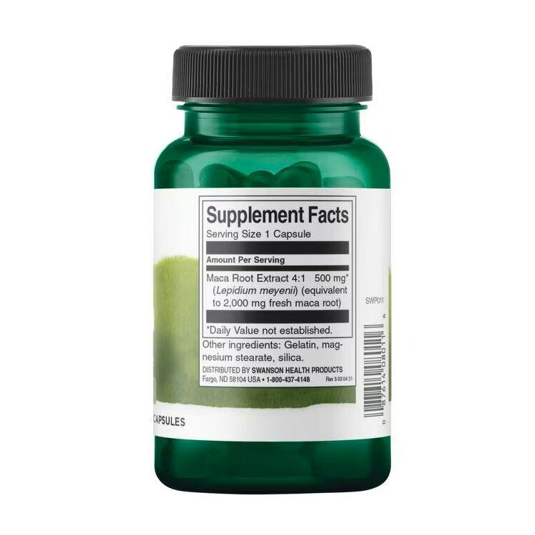 [���ͥ륮�å���Ǥ��뤿��γ�����ʬ]����󥽥� �ޥ� 500mg ���ץ��� 60γ Swanson Maca Capsule �� ���� ���ͥ륮�� ���ͥ륮�å��� �򹯥��ץ���� ����������� ���� ����ꥫ