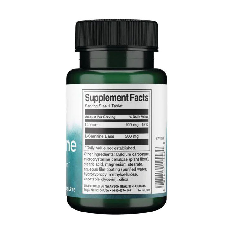 [トレーニングに燃えるあなたに]スワンソン L-カルニチン 500mg タブレット 30粒 S...