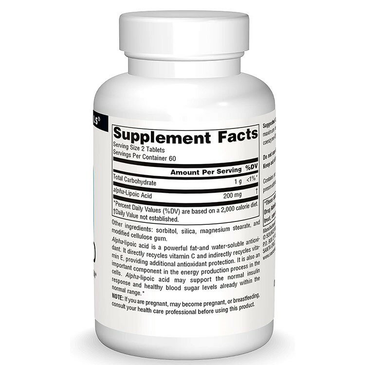 ソースナチュラルズ アルファリポ酸 100mg 120粒 タブレット Source Naturals Alph...