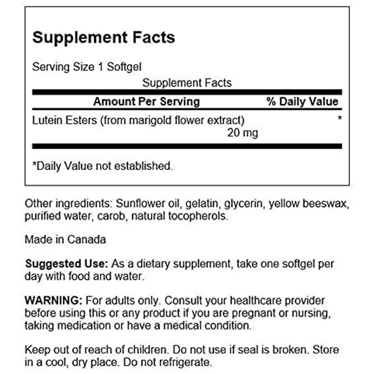 [目の健康を気遣う方に♪]スワンソン ルテイン エステル ソフトジェル 20mg 60粒 Swanson Lutein Esters 20mg 60 Soft gels 健康サプリメント 栄養補助食品 海外 アメリカ harmony-10042856 米国サプリ直販のNatural Harmony サンプル画像3