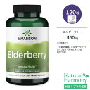 スワンソン エルダーベリー サプリメント 120粒 Swanson Elderberry ベジカプセル バイオフラボノイド ビタミンA ビタミンC アントシアニン