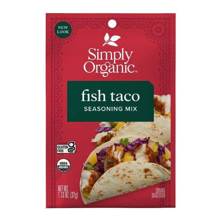 シンプリーオーガニック フィッシュタコスシーズニングミックス 32g Simply Organic Fish Taco Seasoning Mix 1.13 oz. 【お取り寄せ商品】
