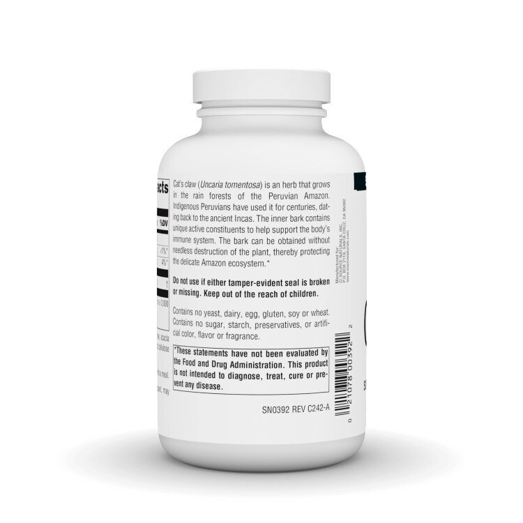 ソースナチュラルズ キャッツクロー 1000mg 120粒 Source Naturals Cats Claw 1000...