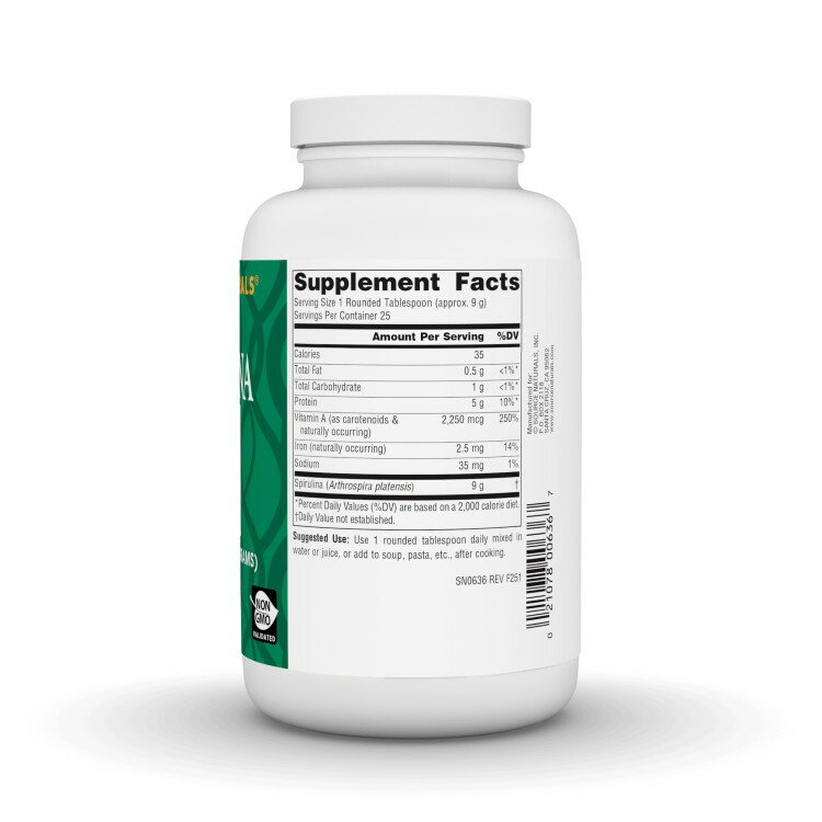 ソースナチュラルズ スピルリナ パウダー 約227g Source Naturals Spirulina Powde...