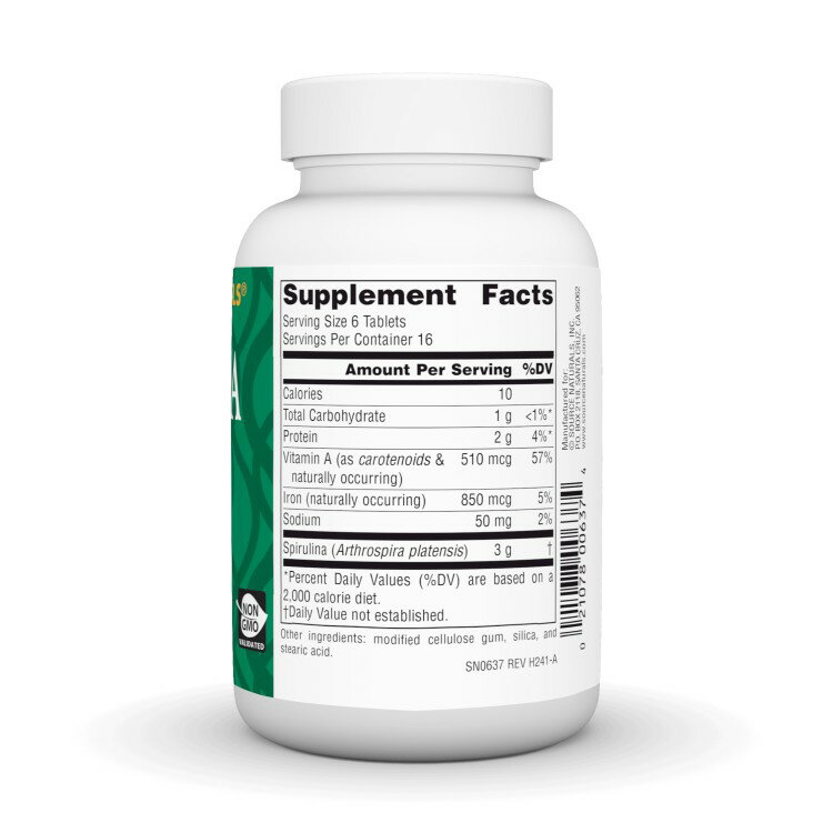 ソースナチュラルズ スピルリナ 500mg 100粒 Source Naturals Spirulina 500Mg 100...