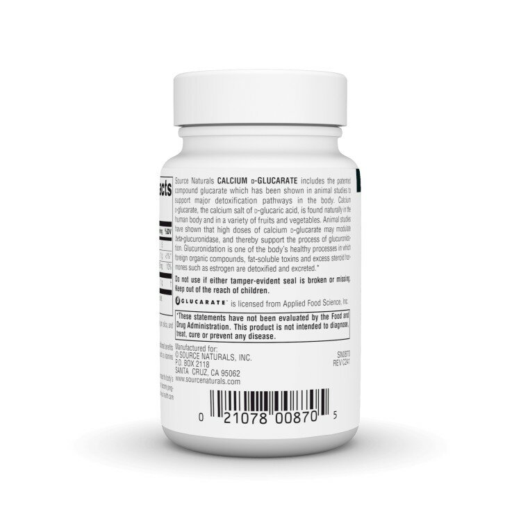 ソースナチュラルズ カルシウム D-グルカレート 500mg 60粒 Source Naturals Calci...