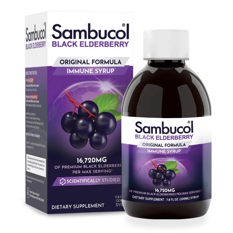 サンブコル ブラックエルダーベリーシロップ 230ml SAMBUCOL Black Elderberry Syrup 7.8 OUNCE 【お取り寄せ商品】