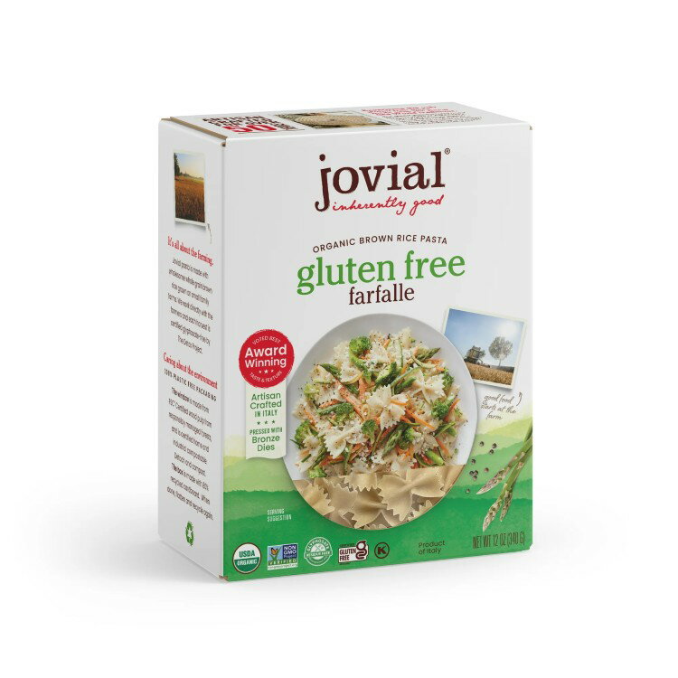 【アメリカウォルマート品】ジョヴィアル グルテンフリー オーガニック 玄米パスタ ファルファッレ 12オンス Jovial Gluten Free Organic Brown Rice Pasta Farfalle, 12oz 【お取り寄せ商品】【合わせて買いたい】