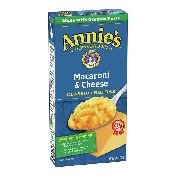 アニーズホームグロウン クラシック チェダー マカロニ&チーズ 170g (6oz) Annie's Homegrown Classic Cheddar Mac & Cheese マッケンチーズ お手軽 マック&チーズ アメリカの味