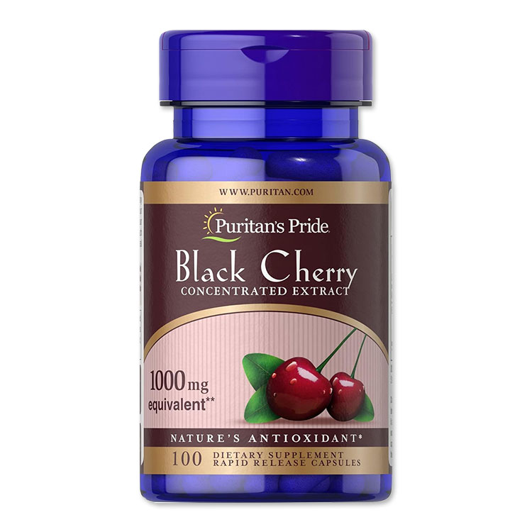 ピューリタンプライド ブラックチェリー濃縮エキス1,000mg 100粒 カプセル Puritan's Pride Black Cherryのサムネイル