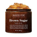 y݌ɌIz}WFXeBbNsA uEVK[ {fBXNu 283g (10oz) Majestic Pure Brown Sugar Body Scrub {fB\[v CO AJ 邨 q