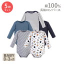 【在庫限り！】ハドソンベビー コットン ベビー服 ロンパース 長袖 5枚セット ベーシック スポーツ Hudson Baby Cotton Long-Sleeve Basic Sports 5-pack こども服 男の子