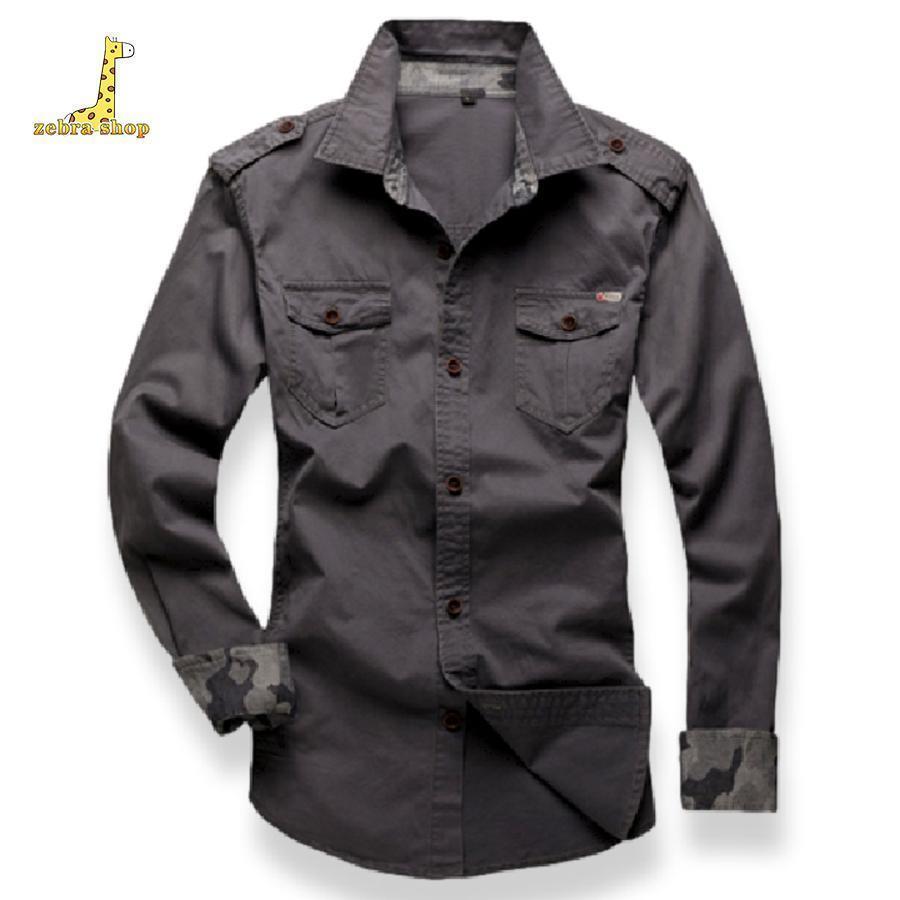 メンズ ファッション シャツ レディース 男女兼用 長袖 開襟 カッターシャツ ミリタリーシャツ 春物 秋物