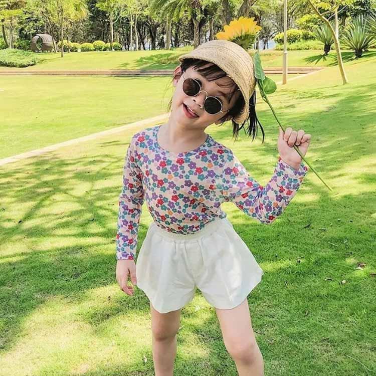 キッズ 薄手 子供 女の子 接触冷感 ラッシュガード Tシャツ 長袖 子供服 シアート...
