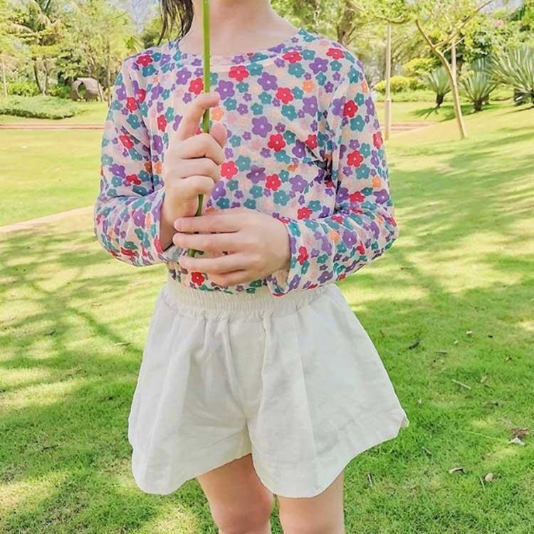 キッズ 薄手 子供 女の子 接触冷感 ラッシュガード Tシャツ 長袖 子供服 シアート...