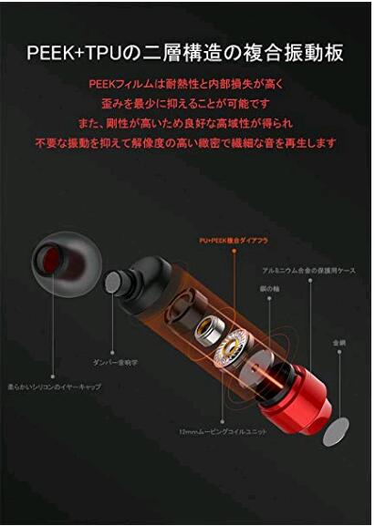 イヤホン イヤフォン ハイレゾ 高音質 マイク付き 重低音 hi-res 有線 カナル型 ノイズキャンセリング 遮音 通勤 ゲーミング 携帯 スマホ イヤホンマイク Android/iPhone/PC多機種対応3.5MM金属端子 harmony17-10000025 harmony17 サンプル画像3