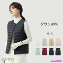 インナー ダウン ベスト レディース 秋冬 中綿 アウター 大きいサイズ ダウンベスト ノーカラー ライトアウター