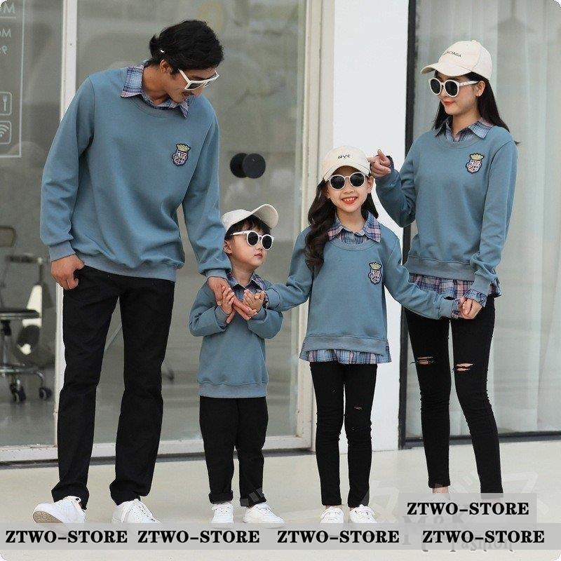 春秋 親子ペアルック ベビー 親子コーデ パーカー 長袖 親子コーデ 家族お揃い ペアルック 親子ペア パ..