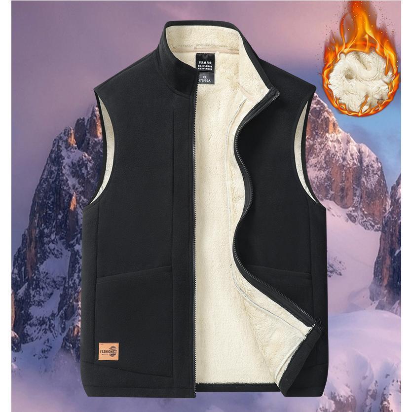 中綿ベスト ダウンベスト メンズ 秋冬 立ち襟 裏起毛 保温 厚手 暖かい 防寒 大 おしゃれ 軽量 上着 柔..