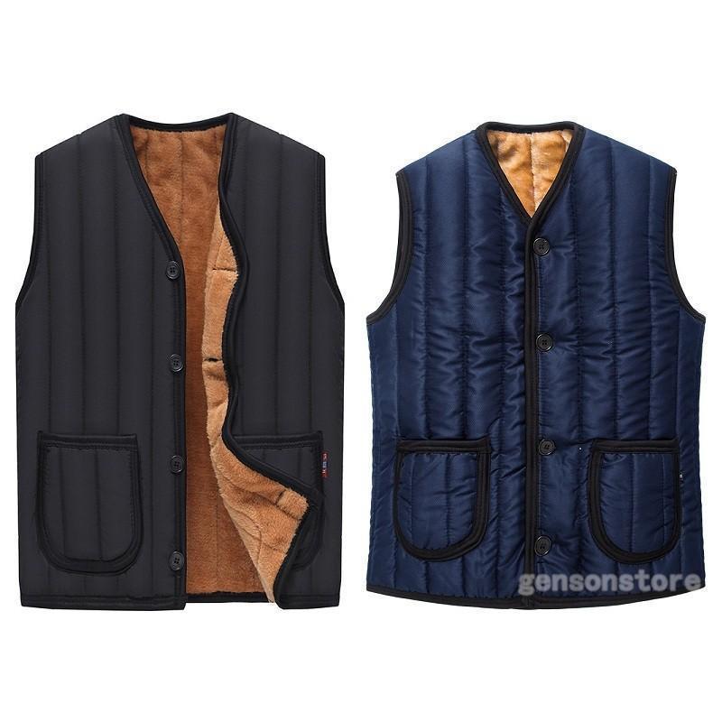 ダウンベスト インナーダウンベスト メンズ 裏起毛 防寒 ジャケット 袖なしフリース ボア あったか 秋冬 中綿ベスト 防風 防寒 アウター 50代 カジュアル(4)