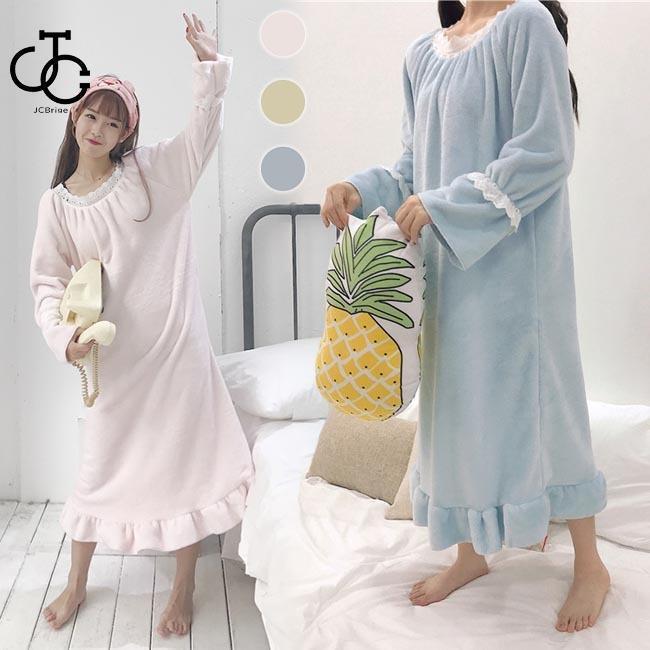 ルームウェア ワンピース レディース 部屋着 厚手 モコモコ ロングワンピ 秋 冬 ルームワンピ ナイトウ..