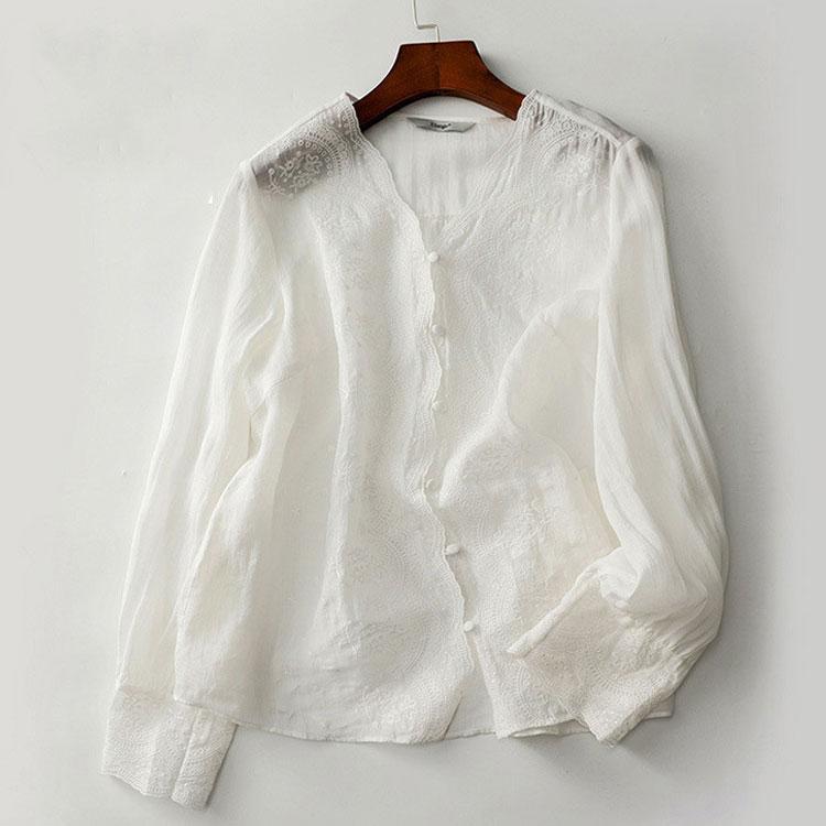 レディースシャツ　春　夏　秋　ブラウス 女性用 シャツ トップス　婦人　カジュアル　定番　オフィス..