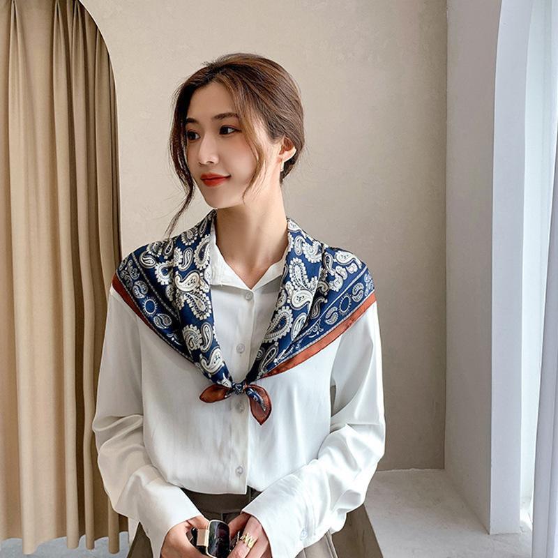 スカーフ レディース 女性用 正方形 70cm ストール バッグスカーフ ペイズリー柄 おしゃれ 上品 可愛い おでかけ 通勤 ファッション小物 婦人 2