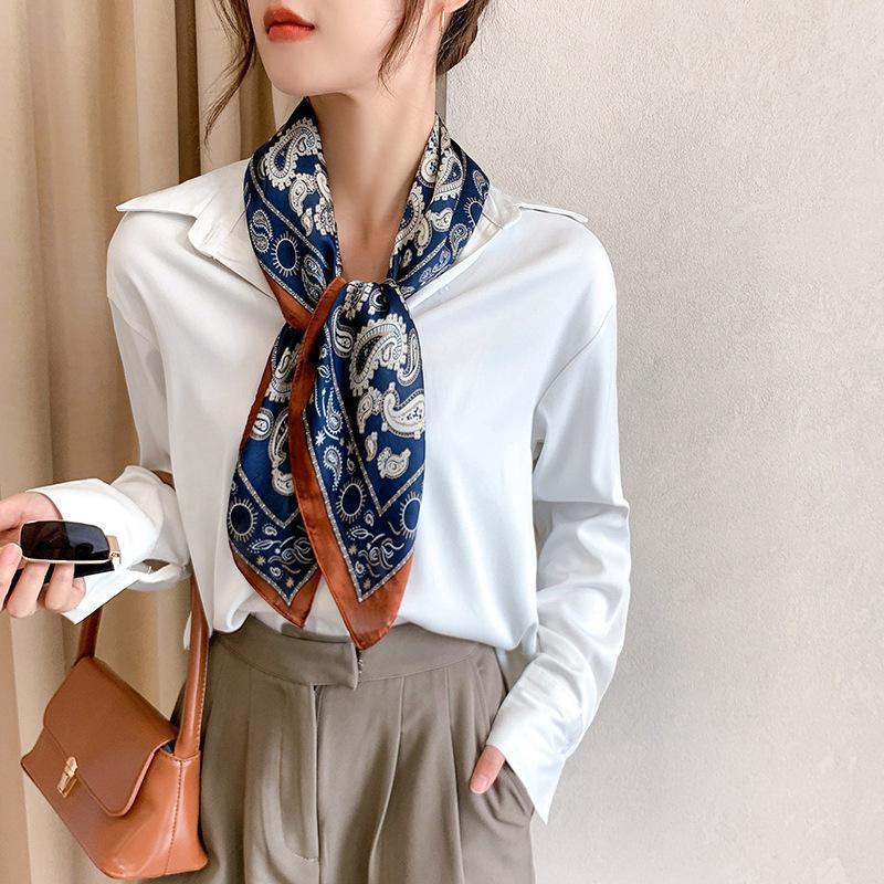 スカーフ レディース 女性用 正方形 70cm ストール バッグスカーフ ペイズリー柄 おしゃれ 上品 可愛い おでかけ 通勤 ファッション小物 婦人 3
