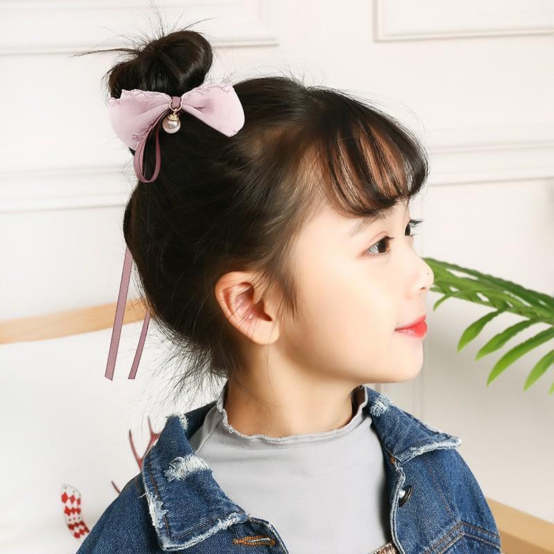 ヘアピン 髪飾り キッズ リボン ダブルリボン フェイクパール ヘアアクセサリー 女...