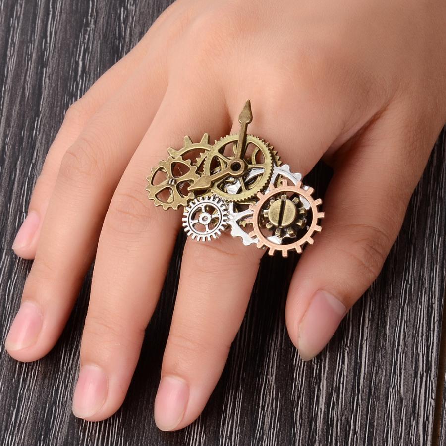 リング 指輪 メンズ レディース 男女兼用 ファッション小物 アクセサリー雑貨 歯車 ギア アンティーク レトロ ヴィンテージ 個性的 機械式 時計パ