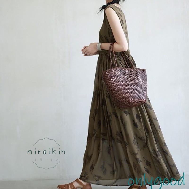 シフォンワンピース ロング 夏 春 袖なし タンクワンピース フレア aライン vネック ポケット 着痩せ40代 上品50代 きれいめ30代 リゾート マキシ丈