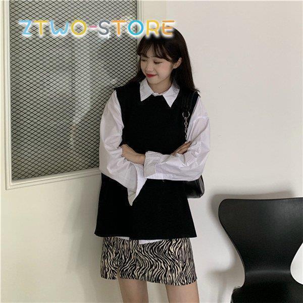 ニットベスト レディース プルオーバー ベスト 後開き ゆったり 女性用 ニット トップス ノースリーブ 無地 春秋物 ジレ-