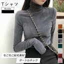 Tシャツ レディース タートルネック 長袖 ハイネック トップス ヒートテック もこもこ起毛素材 細身 春秋冬 インナー きれいめ おしゃれ
