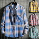 シャツ メンズ レディース ネルシャツ チェックシャツ カジュアルシャツ トップス 長袖 秋服 秋物