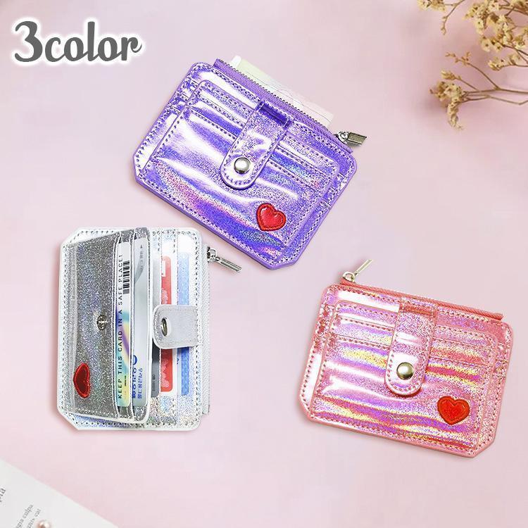 ミニ財布 ウォレット 二つ折り 小銭入れ コインケース カードケース カード入れ クレジットカードケー..