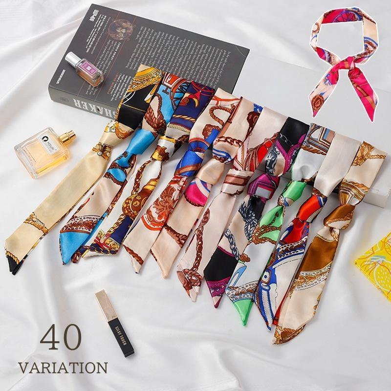 リボンスカーフ レディース スカーフ 棒タイスカーフ 高級感 上品 おしゃれ かわいい きれいめ デザイ..