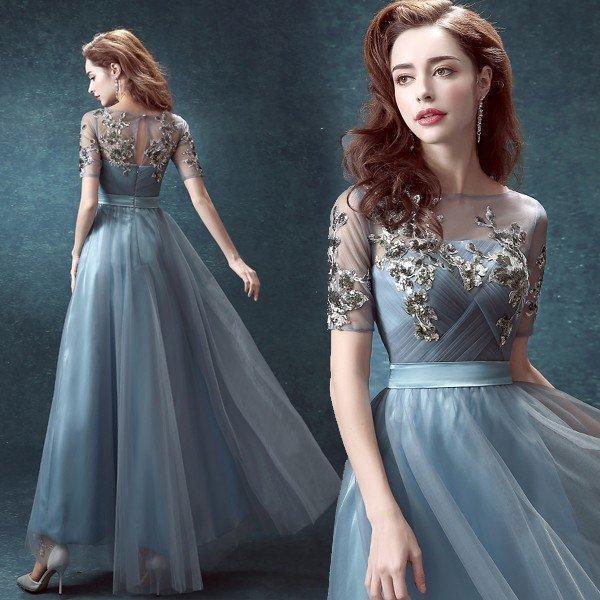 カラードレス 安い 花嫁 イブニングドレス ロング パーティードレス 演奏会 フォーマル 結婚式 二次会 小さいサイズ 演奏会用ロングドレス コンサート 姫系