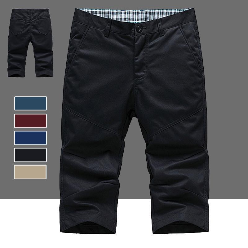 ショートパンツ ハーフパンツ メンズ クロップドパンツ 7分丈 チノパン 半ズボン 短パン ボトムス 無地 夏