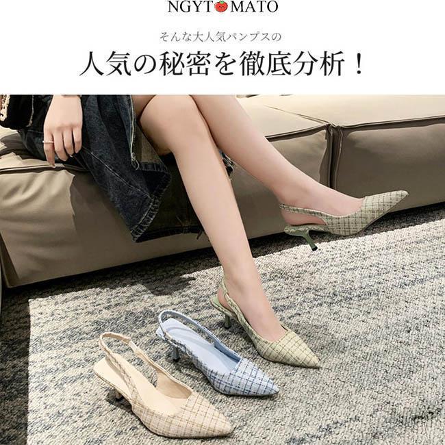 パンプス ポインテッドトゥ バックストラップ バックストラップサンダル ヒール ラメ入り パンプスサンダル 歩きやすい 履きやすい おしゃれ 美脚 結婚式 黒 3