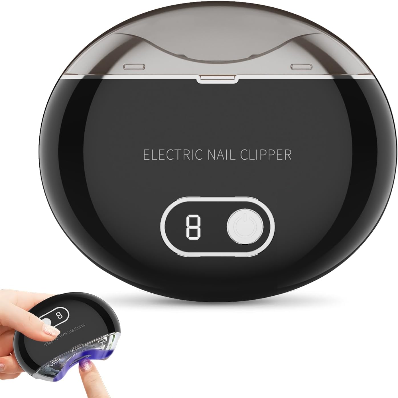 【育児師おすすめ】電動爪切り 自動爪切り 電動つめきり 三段階スピード 電動爪削り 電動爪やすり Type-C充電式 ワンタッチ LEDライト付き 簡単操作 安心 安全 爪切り 爪磨き 爪やすり付き 低騒音設計 子供 大人 高齢者に向け ブラック