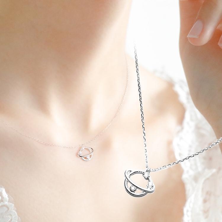 ネックレス 惑星 星 宇宙 レディース 女性 アクセサリー ファッション小物 華奢 おしゃれ シンプル 可愛い ギフト プレゼント(4)
