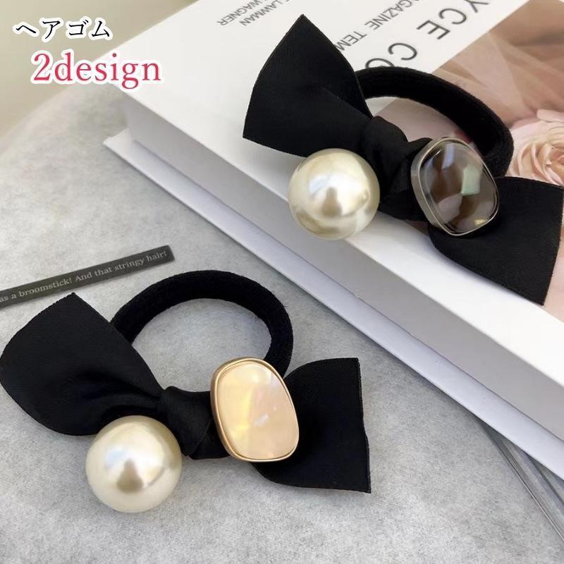 ヘアゴム 髪ゴム レディース 女性 ヘアアクセサリー ファッション雑貨 小物 リボン 大きめ フェイクパ..
