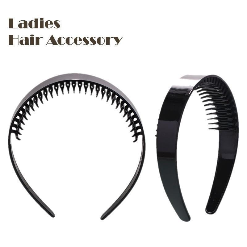 カチューシャ レディース ヘアアクセサリー ヘアバンド ベーシック 太め 定番 黒 ブラック シンプル 無..