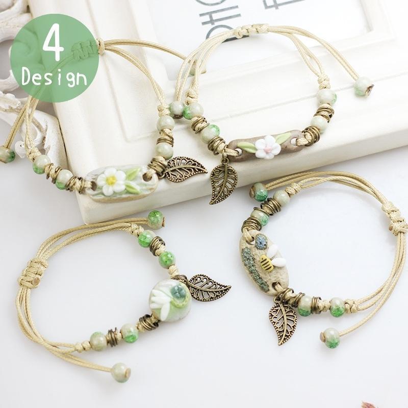 ブレスレット アクセサリー レディース 女性 ファッション小物 ナチュラル 蜂 花 フラワー かわいい おしゃれ ギフト プレゼント