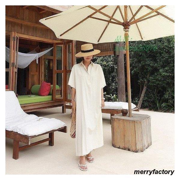 カジュアルスポーティなビッグシルエットのシャツワンピースです☆大きめの作りなのでマタニティワンピースとしても着用できます！普段着やちょっとしたお買い物におすすめ -カラーはブルーとホワイトの2色 -サイズはSからXLまであり☆ カラー ☆ブ...